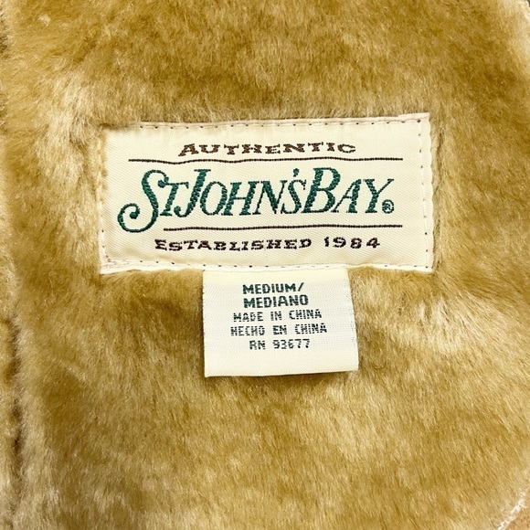 St Johns Bay Womens Vintage 90s y2k Penny Lane Boho Style Leather Coat Size M - Picture 5 of 8